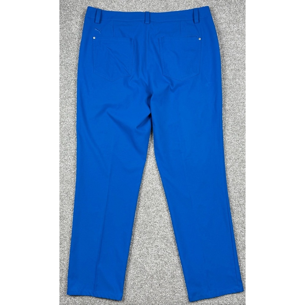 PUMA Golf Pants Men's 36x31Blue Performance Stretch 5 Pocket Straight Leg - Picture 2 of 12
